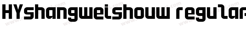 HYshangweishouw regular字体转换